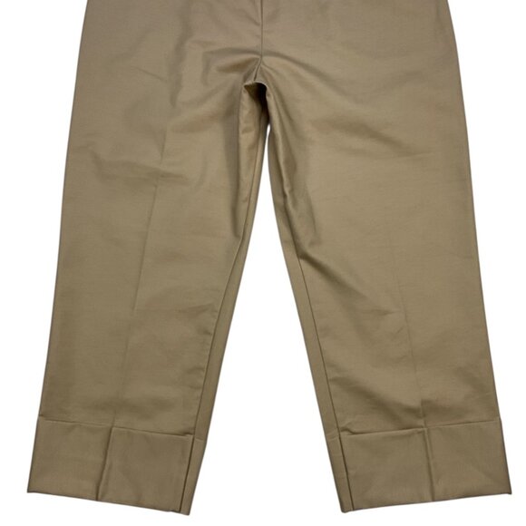 Lauren Ralph Lauren Double-Faced Stretch Cotton Ankle Pants 8 Tan NEW - Picture 10 of 12
